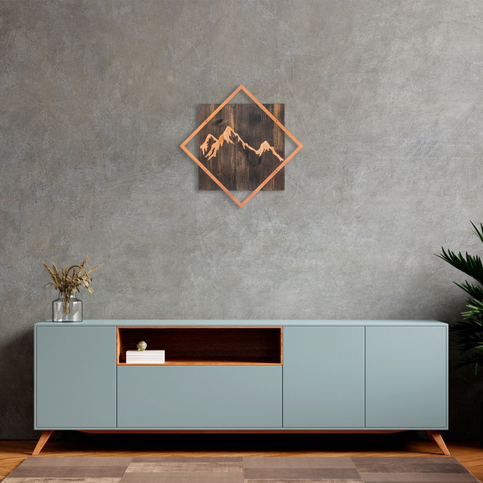 Wallity Mountain - Copper Escultura de pared decorativa